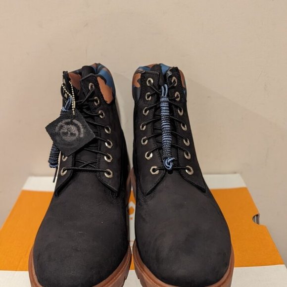 TIMBERLAND MEN'S CLASSIC 6'' INCH WATERPROOF BOOT BLACK NUBUCK A68RK ALL SIZES - Picture 3 of 8